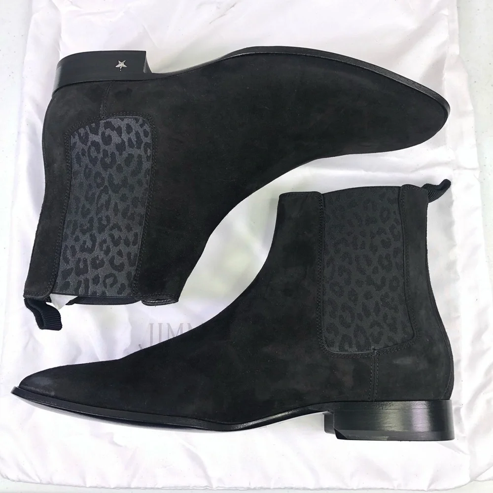 JIMMY Choo Men’s Sawyer Black Suede Ankle Boots